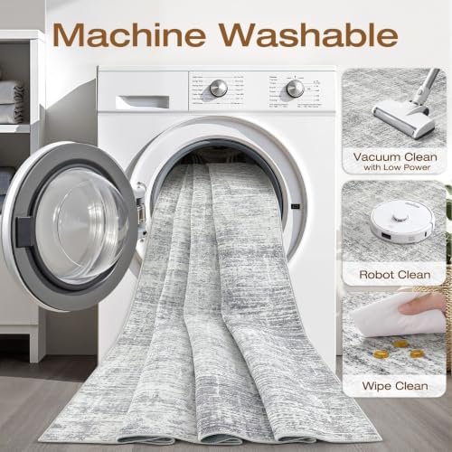 LOONGRUG Runner Rug 2x6 Machine Washable Non-Slip Kitchen Neutral Rug