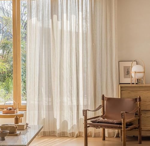 Bedroom Decore Window Treatments 96 Khaki Semi-Sheer 2 Pack Linen
