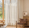 Bedroom Decore Window Treatments 96 Khaki Semi-Sheer 2 Pack Linen