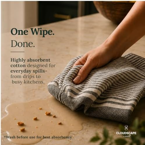 Cloud Scape Pack of 12 Kitchen Towels, Absorbent & Oversized, 18x28