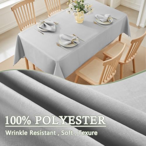 SASTYBALE Rectangle Table Cloth Textured, 60" x 120", Grey