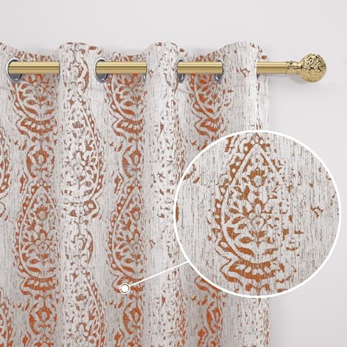 KOUFALL Fall Black Out Curtains 96 Inch Long 2 Panel Set,Unique Boho