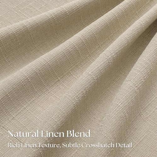 Oatmeal 108 Inch Blackout Pinch Pleated Curtains 2 Panel Set for