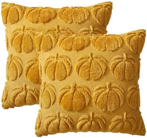 Fall Throw Pillow Covers 16 x 16 Pumpkin Decorative Halloween