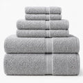 Trueloom 6 Piece Cotton Towel Set, 100% Cotton, 500 GSM Ring Spun Bath