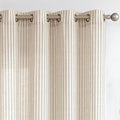 Vangao Linen Curtains for Living Room, Taupe Grey Curtains 96L, 2