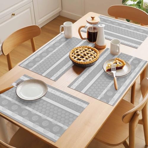 Placemats Set of 8, Farm Fruits Woven Placemat, Linen Place Mats for