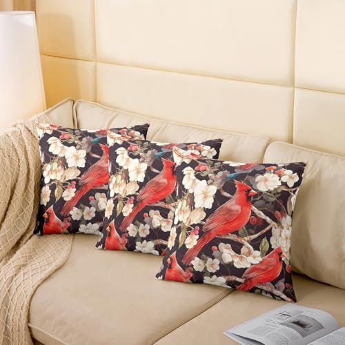Feelyou Cherry Blossoms Throw Pillow Covers 22"x22" Set of 2 Kids Bird