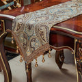 Luxury Vintage Design Table Runner 90 inches Long Embroidery Jacquard
