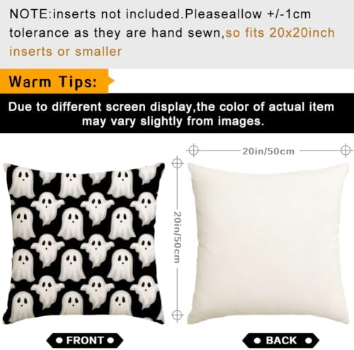 RABUSOFA Halloween Pillow Covers 20x20 Inch Halloween Decorations
