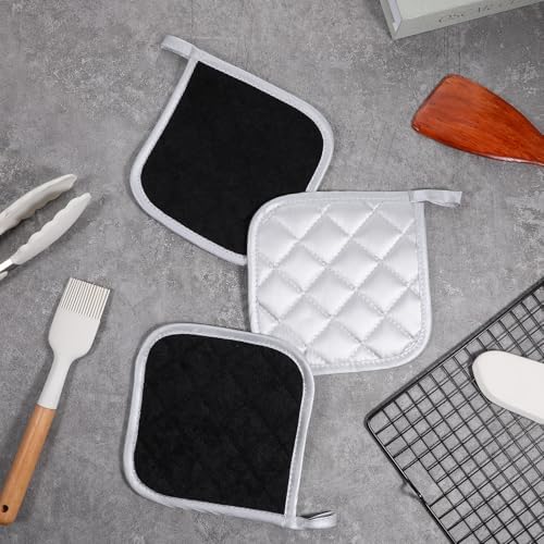 24 Pcs Cotton Pot Holders for Kitchen Heat Resistant, 7 x 7 Inch Pot