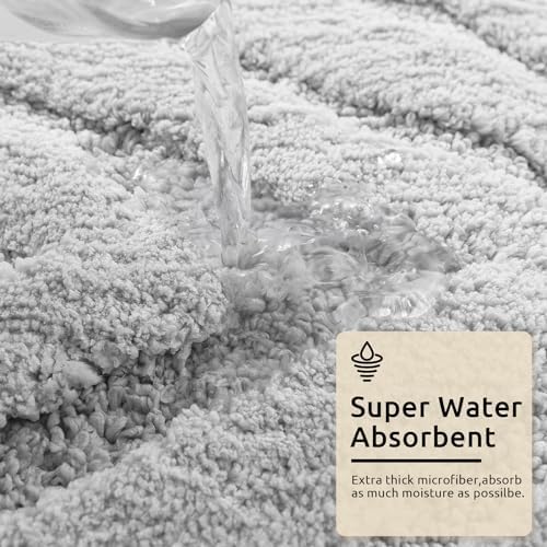 DEXDE Bathroom Rugs Runner, Non Slip for Bathroom Floor Shower, 24x60