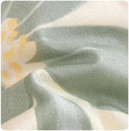 Floral Duvet Cover Set Queen Size, Super Soft Breathable Cotton