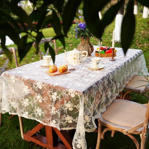 JE JOUE French Embroidery Lace Tablecloth - Round/Rectangular/Square
