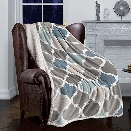 Sherpa Fleece Blanket 60x80 in | Fluffy & Soft Plush Reversible Sherpa