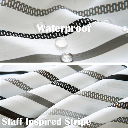 jinchan Multi Grey and White Shower Curtain for Bathroom Modern