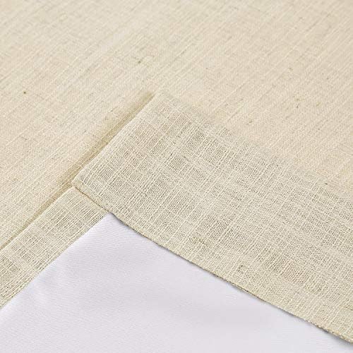 Macochico Faux Linen Curtain for Bedroom 50 W x 84 L Inch Drapes Panel
