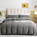 3PCS Boho Bedding Set, 1 Seersucker Duvet Cover and 2 Pillowcases