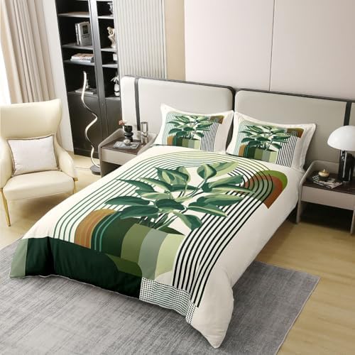 jejeloiu Boho Bohemian Duvet Cover 100% Cotton Queen Size Modern