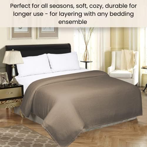 Cotton Clinic Waffle Bed Blanket 100% Cotton - All Season Blanket