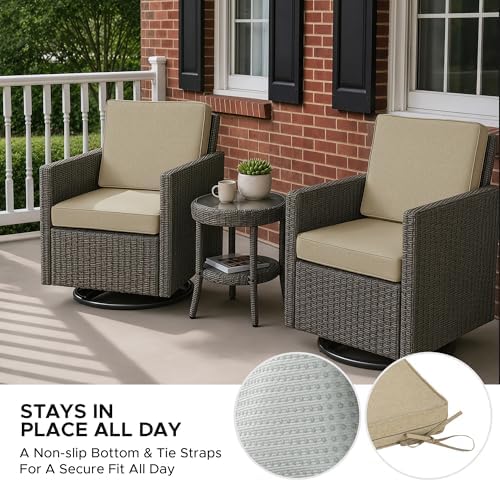 Outdoor Chair Cushions Set of 4, Water-Resistant & Fade-Resistant