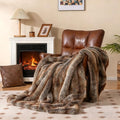 GIANTEX Faux Fur Throw Blanket - 60” x 80” Soft Plush Fuzzy Luxury