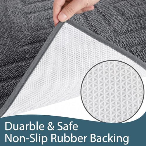 AROGAN Washable Chenille Hallway Runner Rug Non Slip Mat, 24x60 Inch