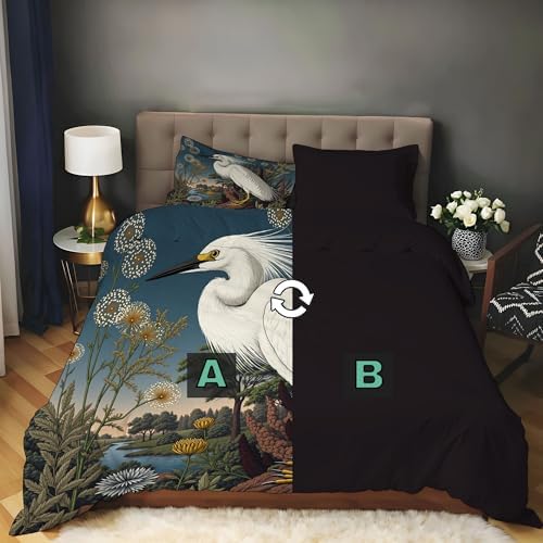 Plants and Trees Duvet Cover King Size Set Hydrangea Branches Bedding