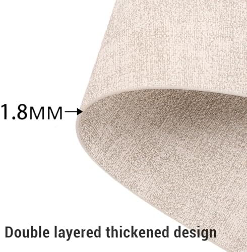 Artificial Leather Placemats, Set of 6 (Beige)