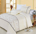 sheetsnthings Embroidered Champagne Anna Full/Queen Size 3pc Duvet