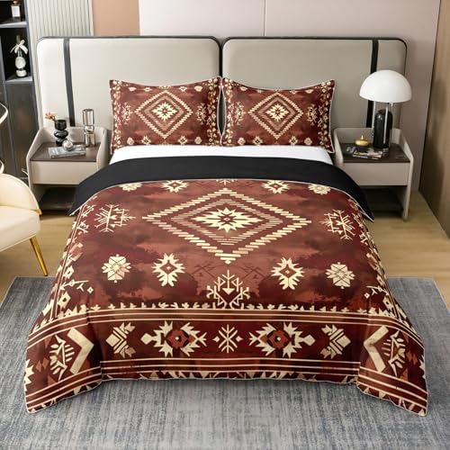 jejeloiu Moroccan Duvet Cover 100% Cotton Queen Size,No Comforter Boys