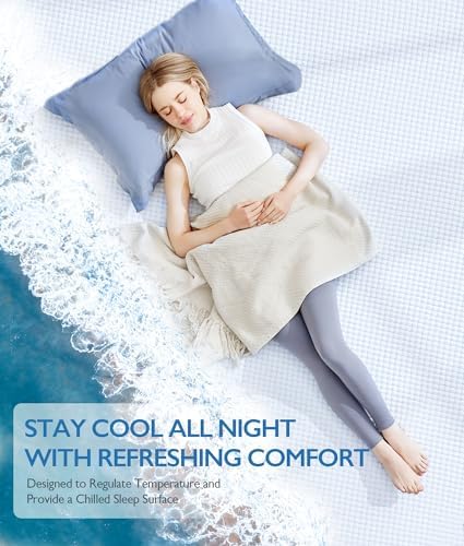 SINWEEK Cooling Memory Foam Mattress Topper for Pressure Relief, Bed