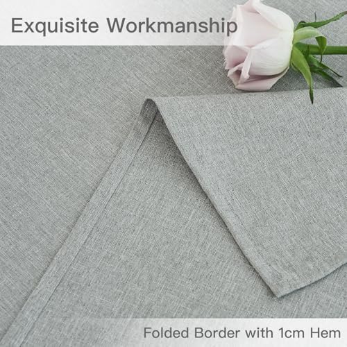 maxmill Square Linen Tablecloth Water Resistance Antiwrinkle