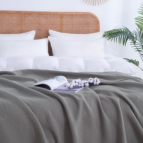 100% Cotton Blanket All Season Soft Breathable Bed Quilt Queen Size