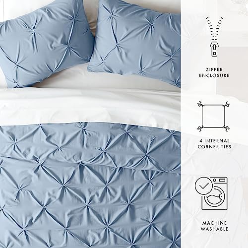 Linen Market Premium Handmade 3-Piece Pinch Pleated Duvet Cover