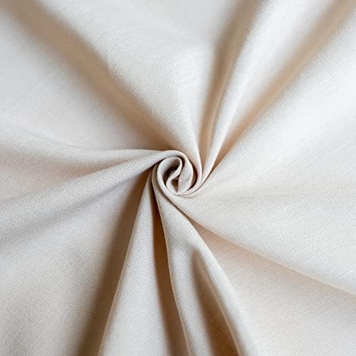 Jeloris Round Solid Color Tablecloth with Tassels Wrinkle Free Heavy