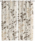 Farm Brown Khaki Leaves Curtains 96 Inches Long for Living Room 2