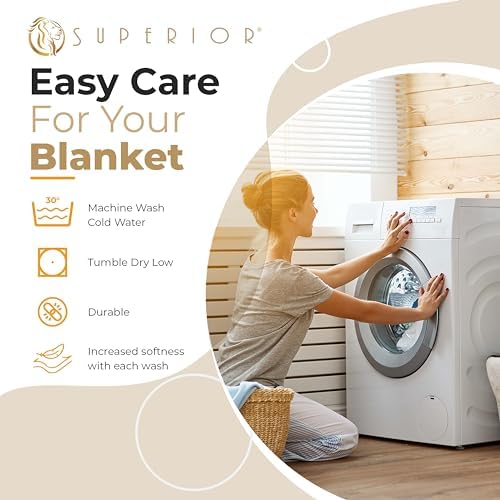 Superior Waffle Weave Cotton Blanket, for Picnic, Beach, Traveling or