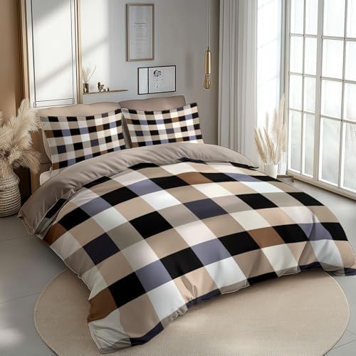 King Size Duvet Cover 3 Pieces Set 102 x 91 inches, Vector