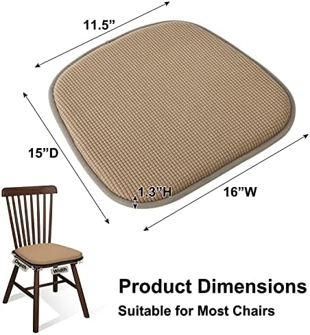 Shinnwa Kitchen Seat Cushions Set of 6, Non Slip Dining Chair