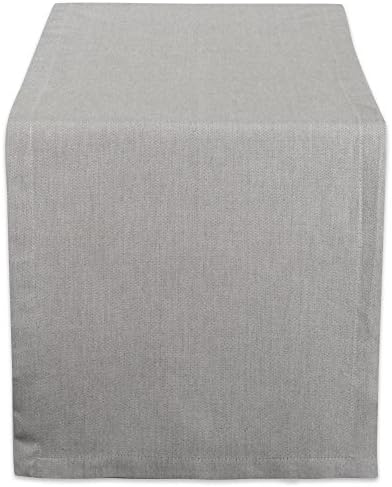 DII Chambray Kitchen, Tabletop Collection, Gray, 14x72 Table Runner