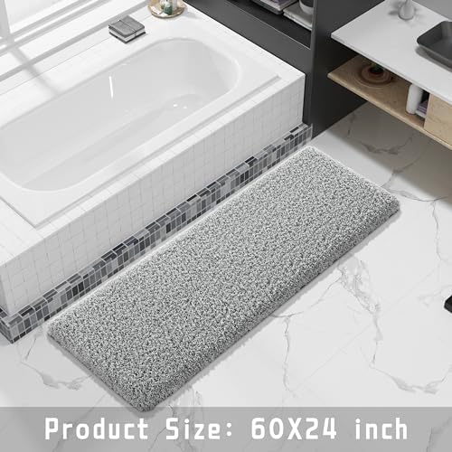 Yimobra Bathroom Runner Rug Non Slip Washable 60x24, Fluffy Bath Mat