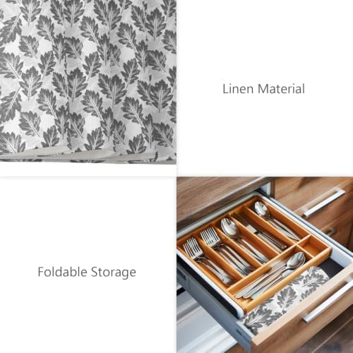 Oak Leaves Placemats Set of 8, Cotton Linen Fabric Place Mats, Fall