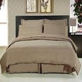 Royal Hotel Bedding Cotton Duvet Cover Set Cal-King Size Taupe Solid