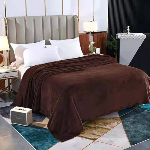 Solid Flannel Fleece Blanket,Plush Throw Fuzzy Lightweight Microfiber