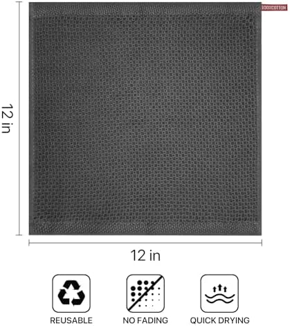 100% Cotton Waffle Weave Kitchen Towels, 6 Pack Dish Cloths for