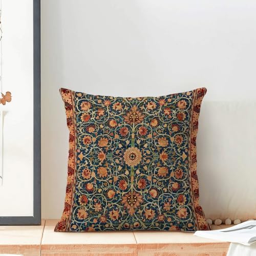 Boho Floral Pillow Covers 20x20 Set of 2, William Morris Flower