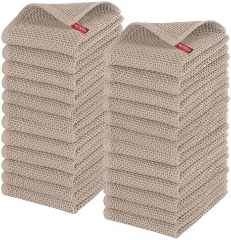 Elegant Comfort 100% Turkish Cotton 24-Pack Waffle Premium Kitchen