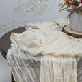 Okra. z Cream Ivory Table Runner 10ft Gauze Sheer Tablecloth Beige