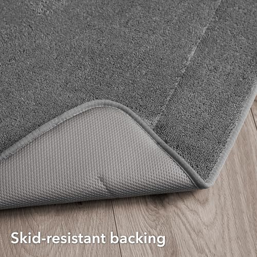 Oliver Brown - Terry Bath Mats, Set of 2 Memory Foam Bath Rugs